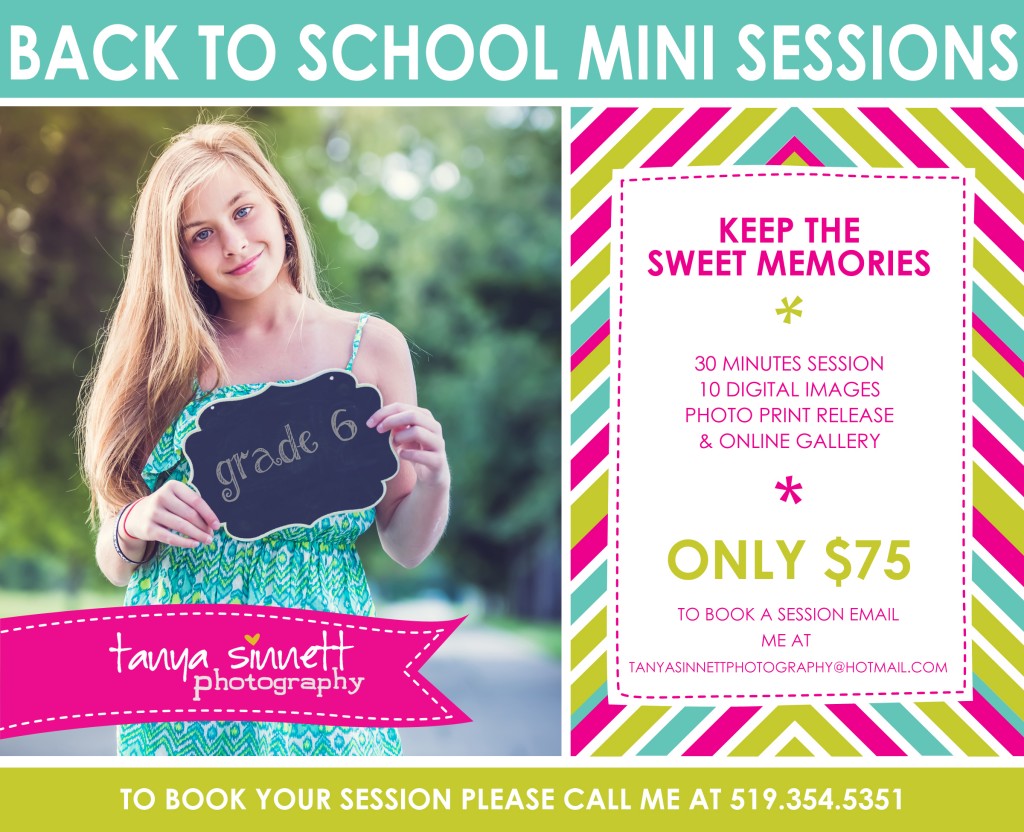 Back to School Mini Sessions in Chatham
