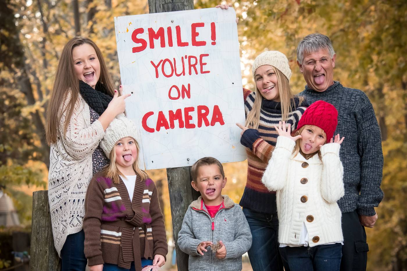Fall Funny Family Photo