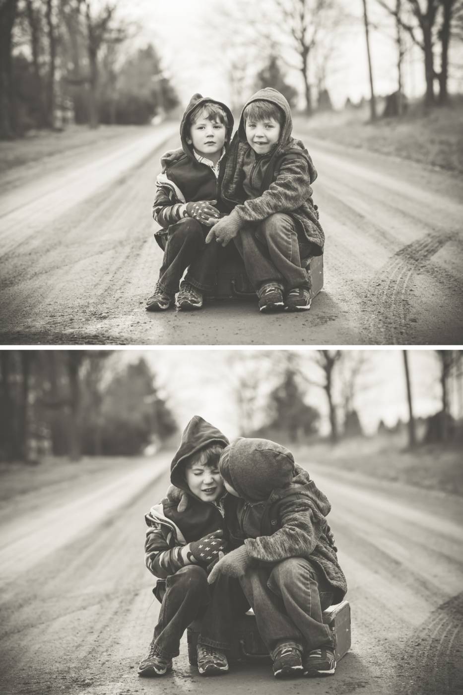 Black and While Family Pictures